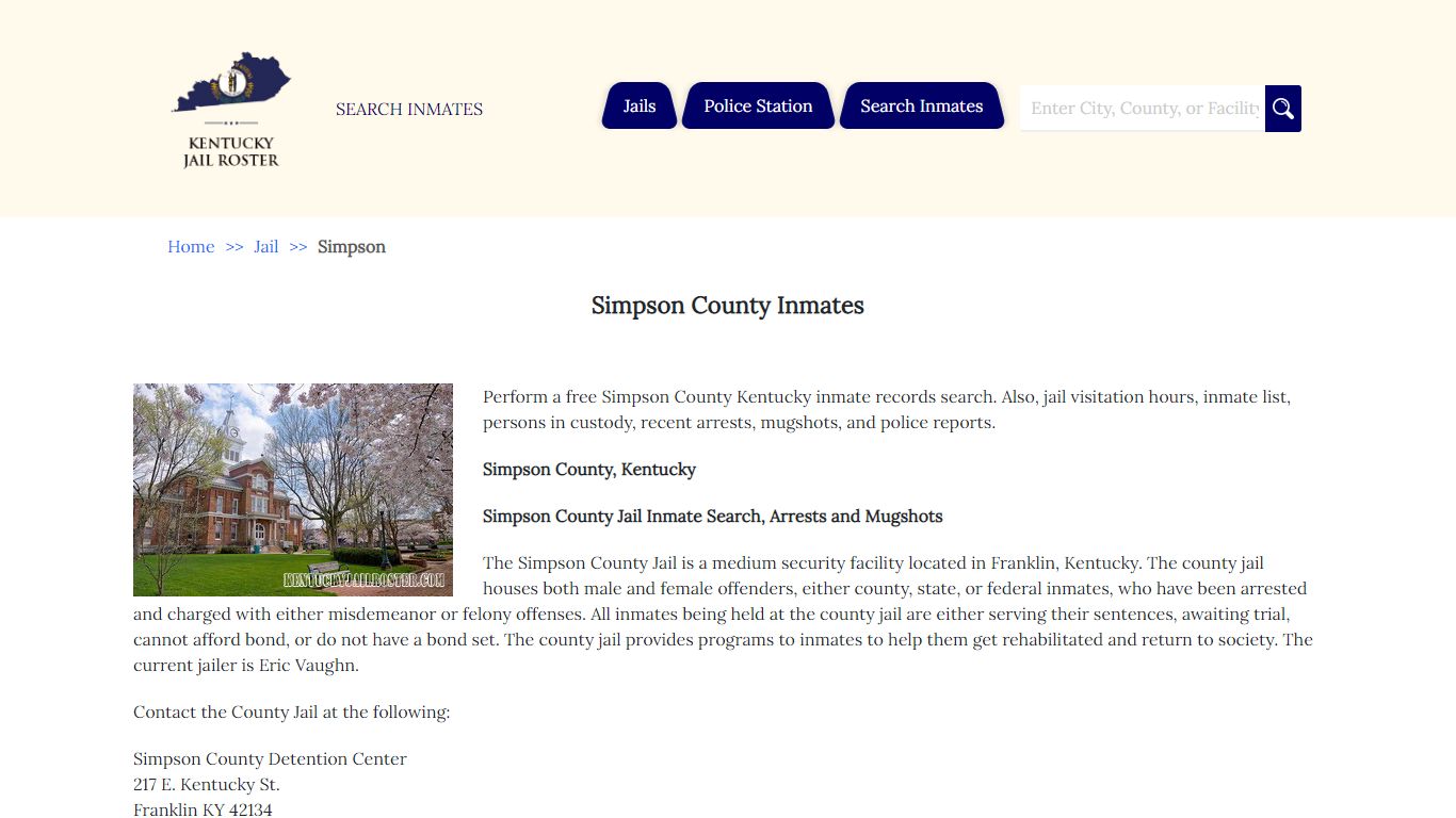 Simpson County Inmates | Jail Roster Search